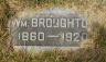 William Broughton Headstone Gracelawn Cemetery Flint Michigan